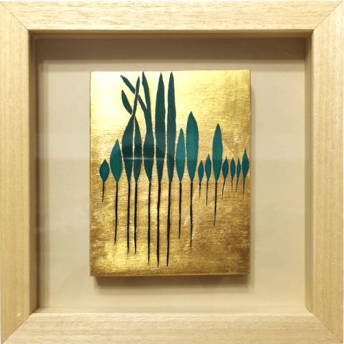 Consonance Gold leaf abstract painting - framed artwork