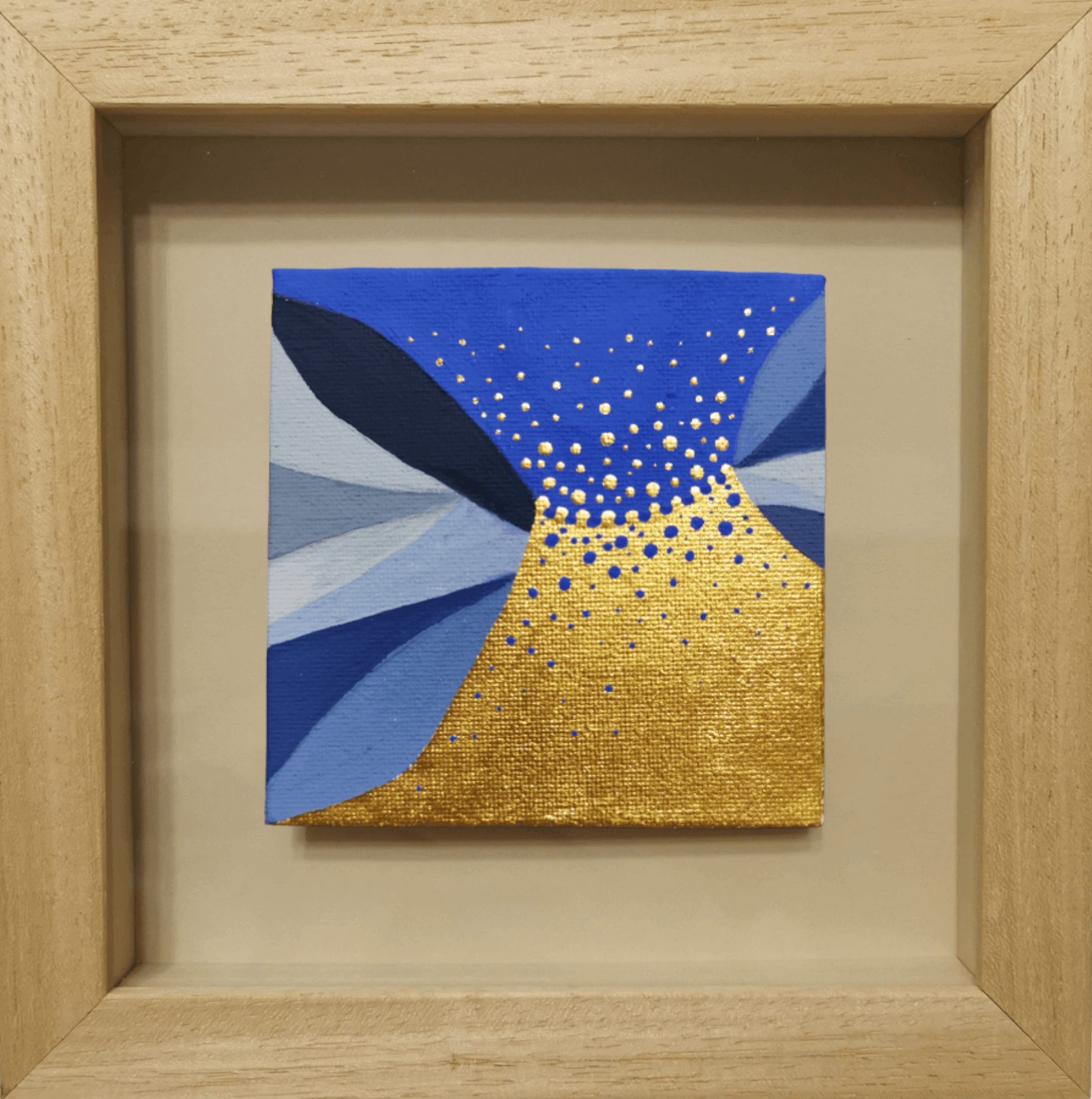 "Reverie" Gold abstract painting - framed artwork
