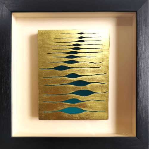 Terra AURum Gold leaf abstract painting - framed artwork