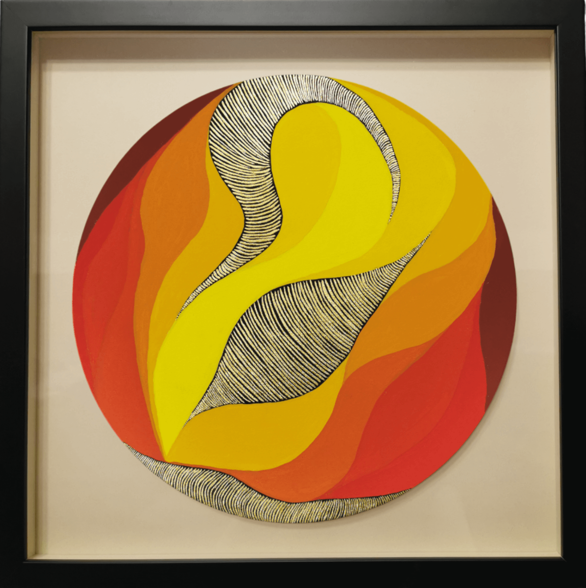 21 Gold leaf abstract painting - framed artwork