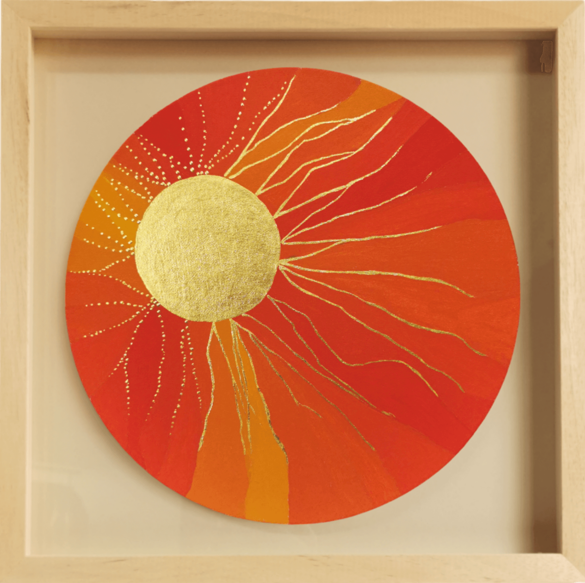 Furore Gold leaf abstract painting - framed artwork