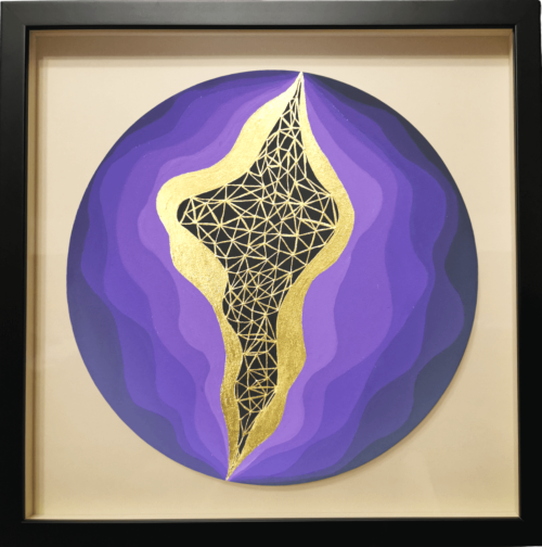 Sangraal Gold leaf abstract painting - framed artwork