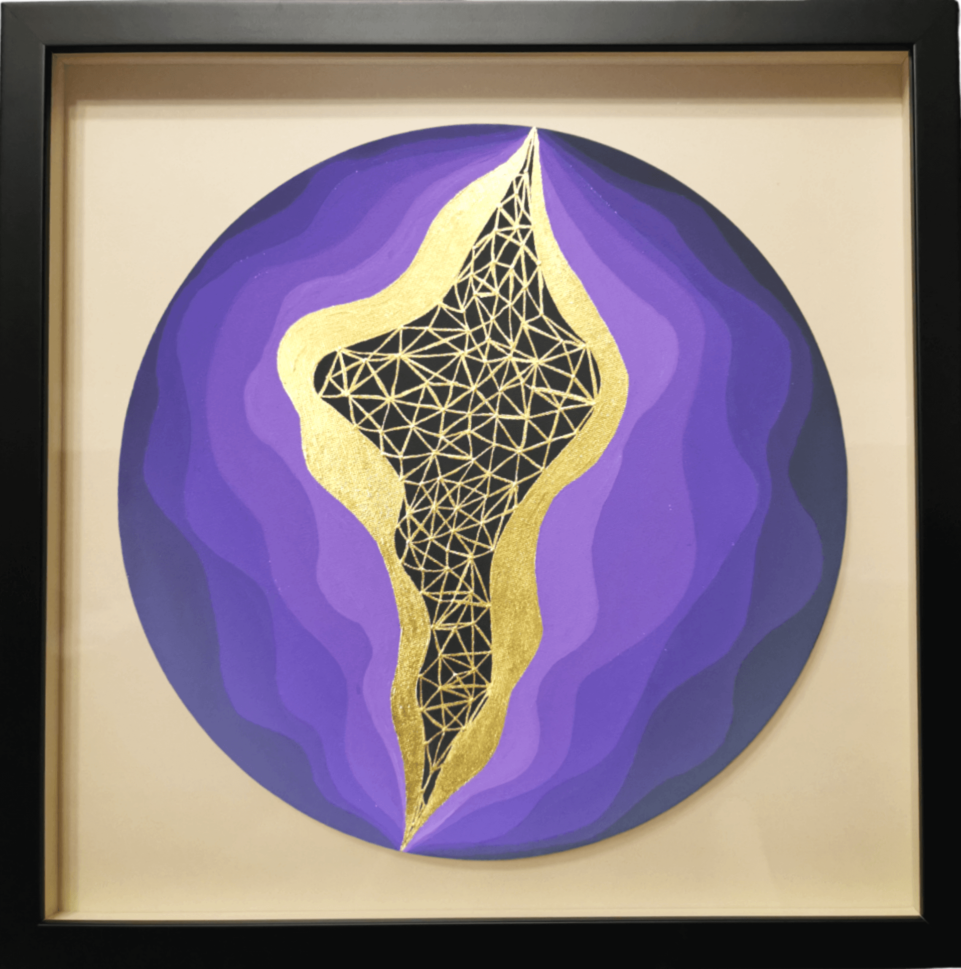 Sangraal Gold leaf abstract painting - framed artwork