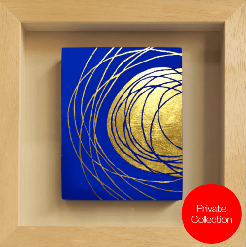 "Antithesis" Gold abstract painting - Private Collection