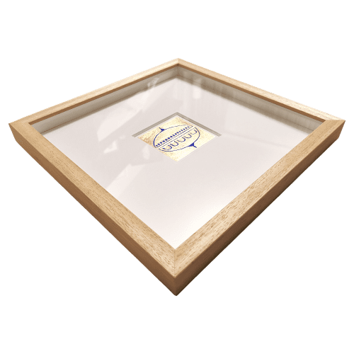 "The Call" Gold abstract painting - floating artwork