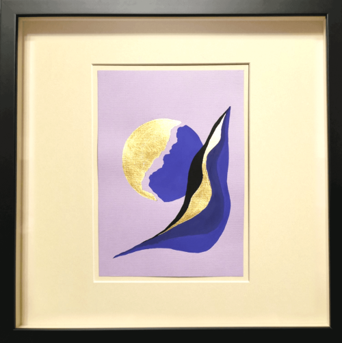 Unseen Gold leaf abstract painting - framed artwork