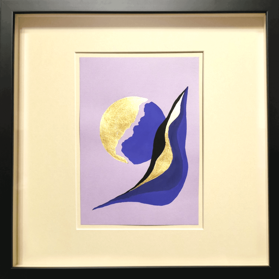Unseen Gold leaf abstract painting - framed artwork