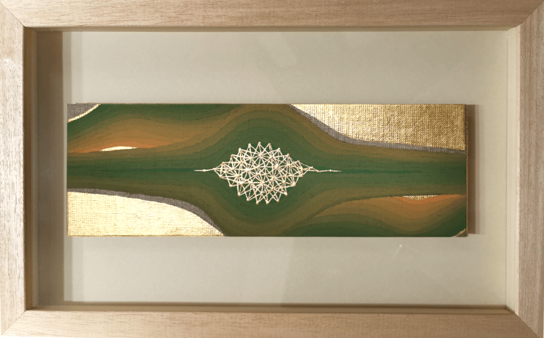 Hopes Gold leaf abstract painting - framed artwork