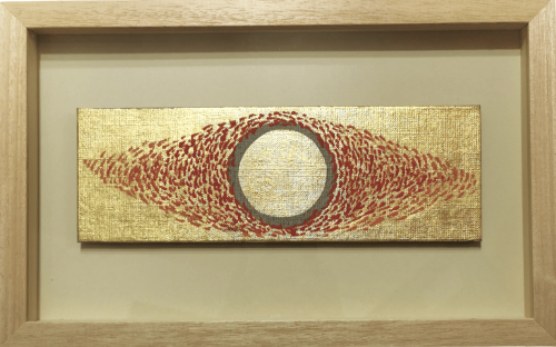 U.i.U. Gold leaf abstract painting - framed artwork