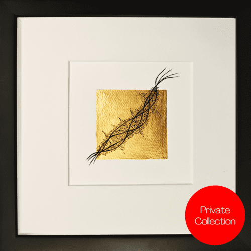 Aeon Gold leaf abstract painting - Private Collection