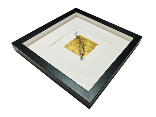 Aeon Gold leaf abstract painting - floating artwork
