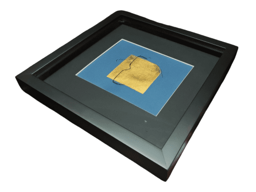 The MM Gold leaf abstract painting - floating artwork