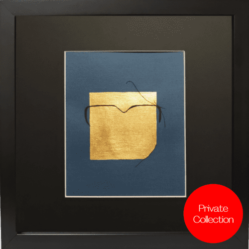 The MM Gold leaf abstract painting - original artwork - Private Collection