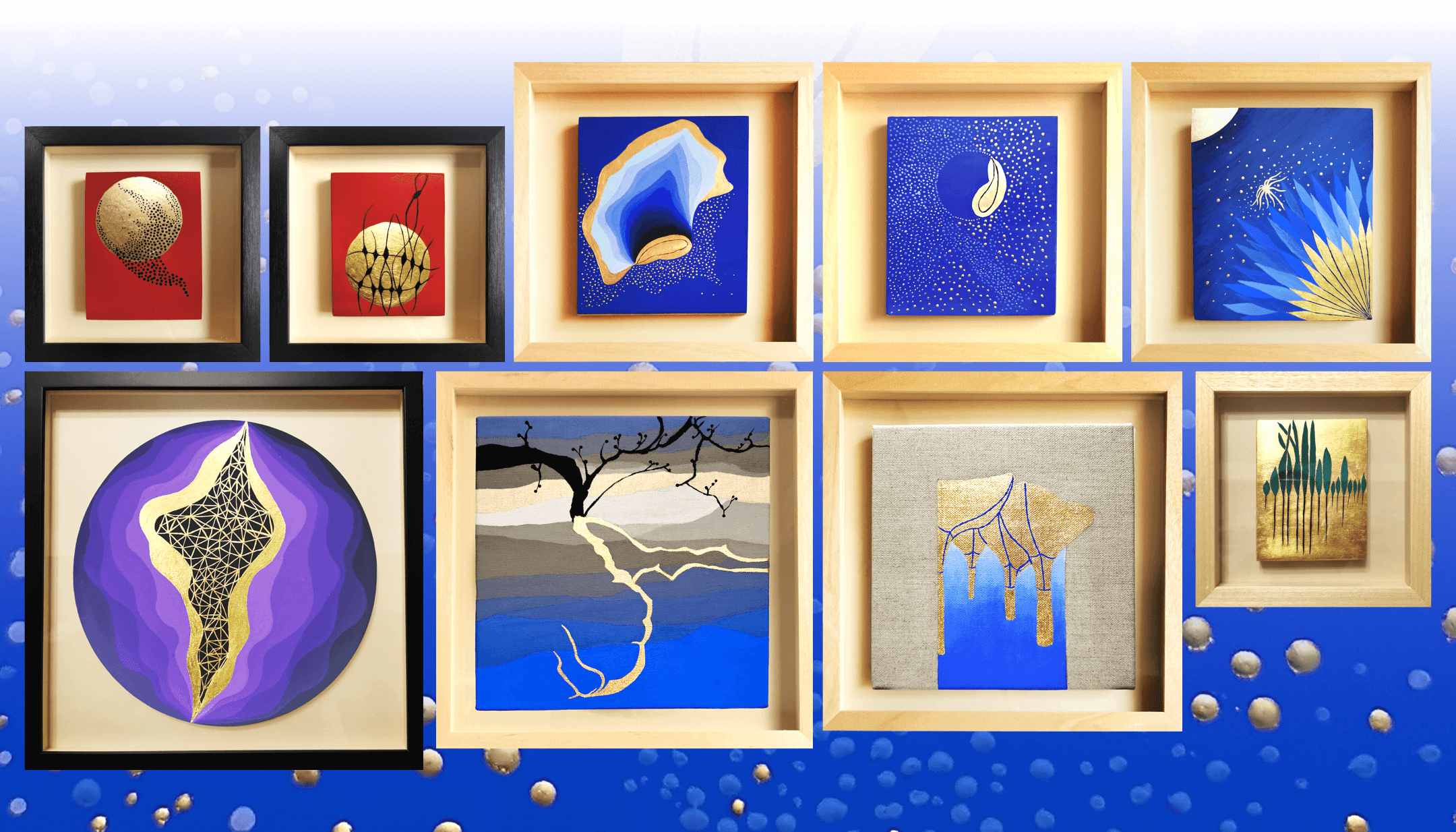 Grid – Jan.2026.2160 Buy Pure Gold leaf artworks - grid