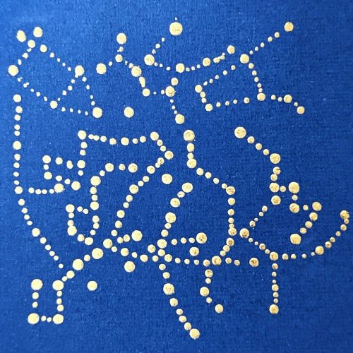 Ecliptica Gold leaf abstract painting - artwork detail