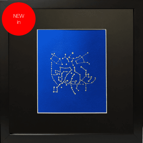 Ecliptica Gold leaf abstract painting - framed artwork - NEW In