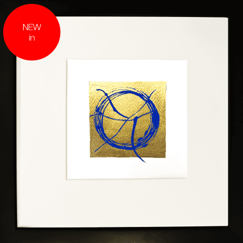 Epilogue Gold leaf abstract painting - framed artwork - NEW In