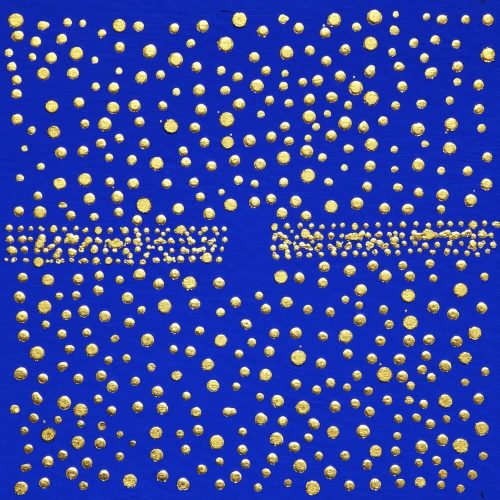 Euphoria Gold leaf abstract painting - artwork detail