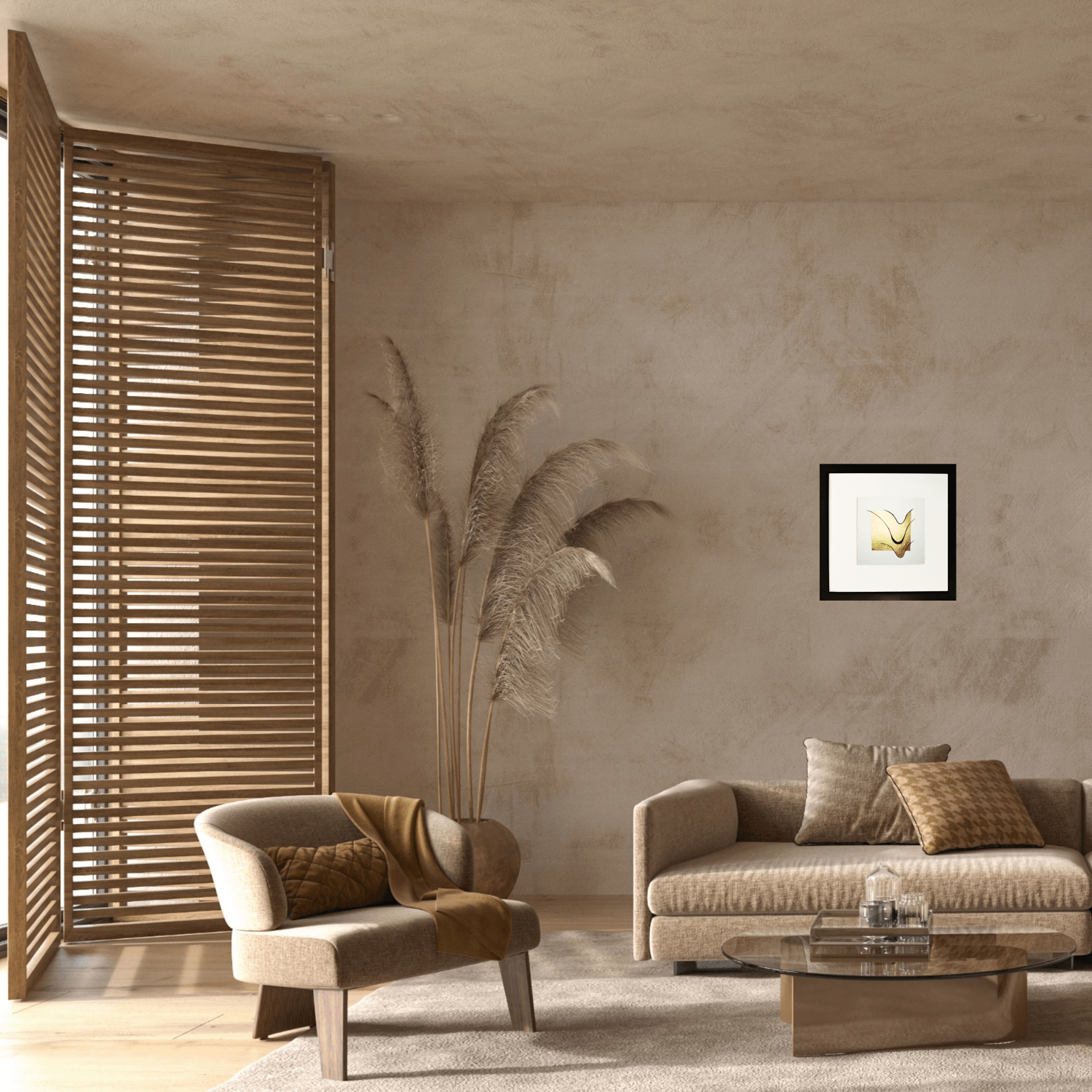 Murmur Gold leaf Abstract painting - Interior design 1