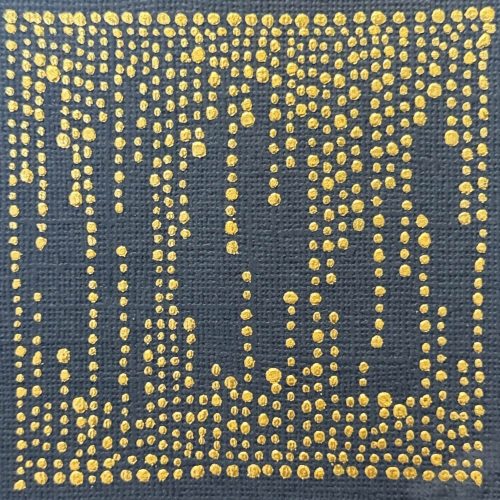 Veil of Us Gold leaf abstract painting - artwork detail