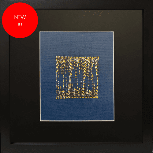 Veil of Us Gold leaf abstract painting - framed artwork - NEW In