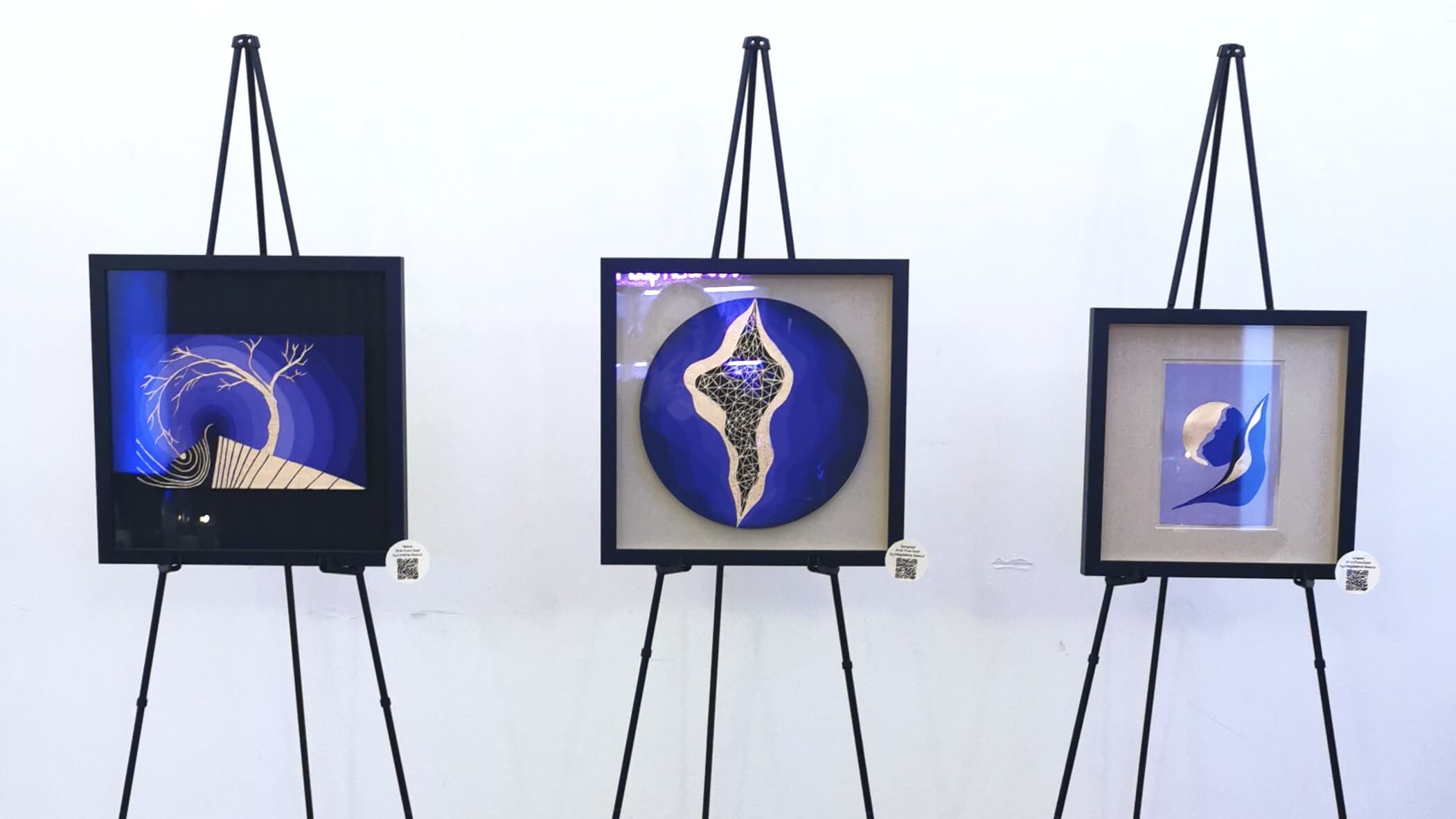 Nexus, Sangraal & Unseen Pure Gold leaf artworks at Dentons Networking Party - march 2025